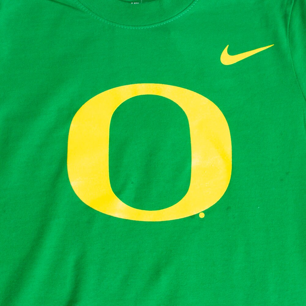 Classic Oregon O, Nike, Green, Crew Neck, Cotton, Kids, Youth, T-Shirt, 766314